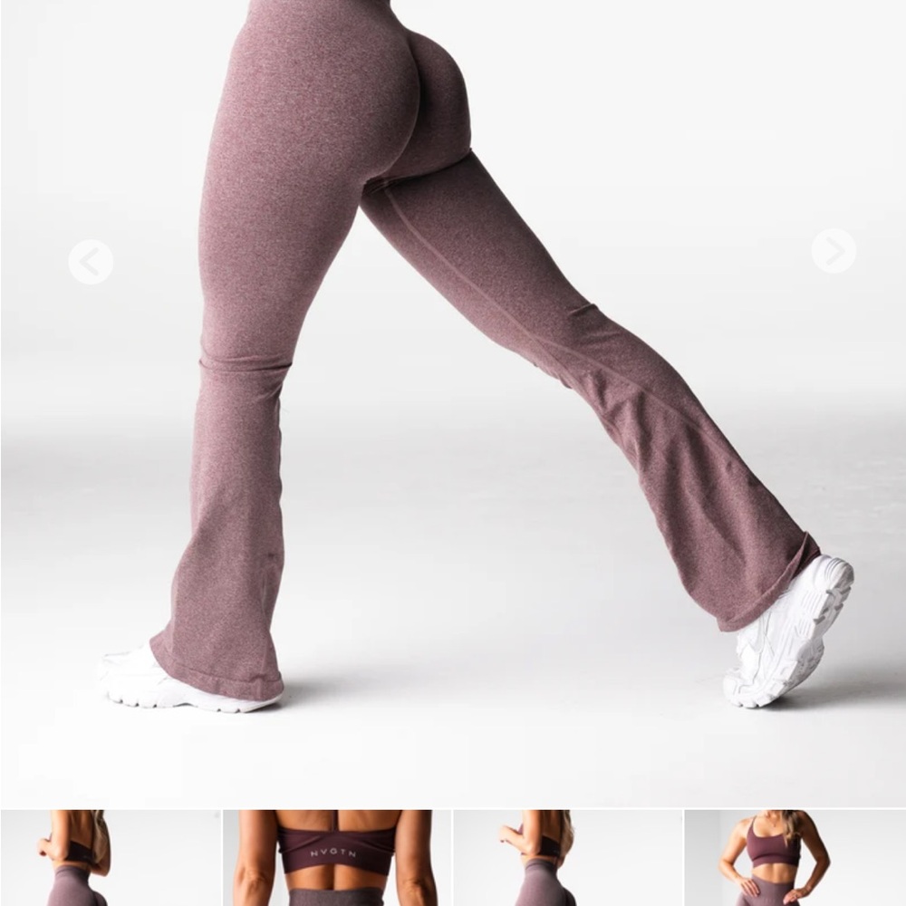 NVGTN Mulberry Brown Iconic Seamless Flare Leggings